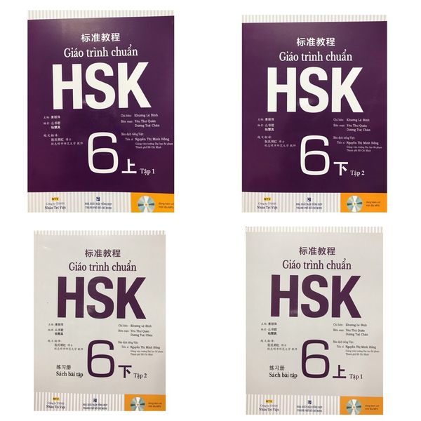 Combo Giáo Trình Chuẩn HSK 6 Bài Học và Bài Tập ( Trọn Bộ Tập 1-Tập 2)