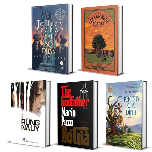 Combo Tiểu Thuyết Kinh Điển Mọi Thời Đại ( Không Gia Đình + Cây Cam Ngọt Của Tôi + Hai Số Phận + Bố Già + Rừng Na Uy)