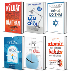 Combo sách: Kỷ Luật Bản Thân + Làm Ra Làm Chơi Ra Chơi + Trí Tuệ Do Thái + Càng Kỷ Luật Càng Tự Do + Khi Bạn Đang Mơ Thì Người Khác Đang Nỗ Lực + Thay Đổi Tí Hon Hiệu Quả Bất Ngờ