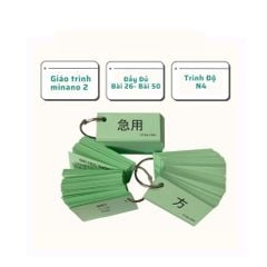 Túi Thẻ flashcard Học Kanji - Từ Vựng N4 (Bài 26-50)