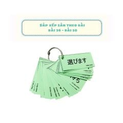 Túi Thẻ flashcard Học Kanji - Từ Vựng N4 (Bài 26-50)