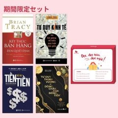 Combo sách: Kết Thúc Bán Hàng Đòn Quyết Định + Tư Duy Kinh Tế - 50 Bài Giảng Để Hiểu Quy Luật Làm Giàu + Tiền Đẻ Ra Tiền + Tư Duy Thịnh Vượng – Dòng Chảy Của Đồng Tiền