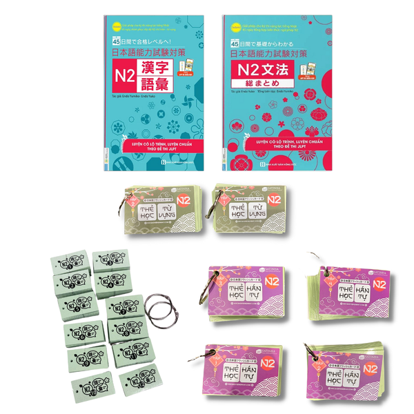 Combo tổng ôn Từ Vựng - Ngữ Pháp- Kanji N2