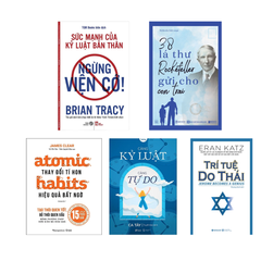 Combo sách: Ngừng Viện Cớ + 38 Lá Thư Tỷ Phú John Davison Rockefeller Gửi Cho Con Trai + Thay Đổi Tí Hon Hiệu Quả Bất Ngờ + Càng Kỷ Luật Càng Tự Do + Trí Tuệ Do Thái