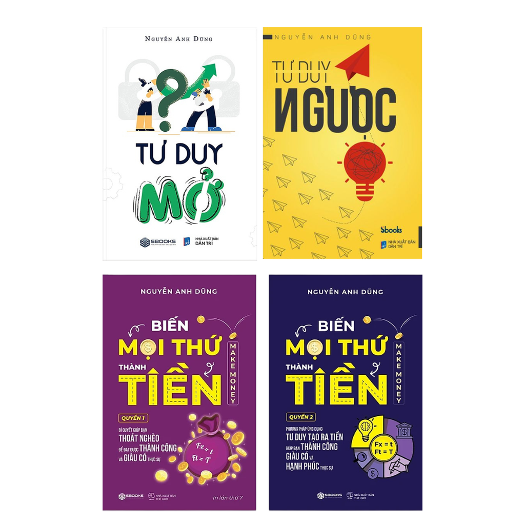 Combo sách: Tư Duy Mở + Tư Duy Ngược + Biến Mọi Thứ Thành Tiền (2 Tập)