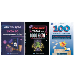 Combo sách: Kiếm Tiền Tự Do Có Thể Đạt 9 Con Số Từ Tiếp Thị Liên Kết Tiktok + Sách công thức TikTokk Ads 1000 đơn + 100 Bài Mẫu Content Áp Dụng Là Nổ Đơn Hút Khách Hướng Dẫn Cho Mọi Ngành Nghề