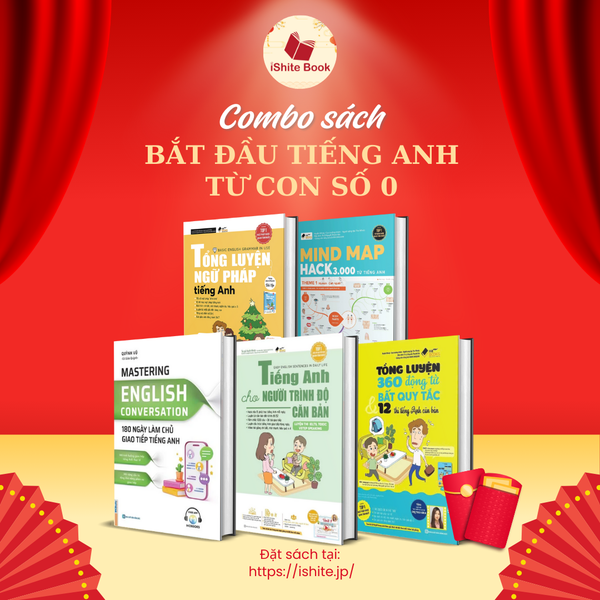 Combo sách: Tổng luyện ngữ pháp Tiếng Anh + 3000 từ vựng Tiếng Anh MINDMAP + Mastering English Conversation + 360 Động Từ Bất Quy Tắc và 12 Thì Tiếng Anh + Tiếng Anh Cho Người Trình Độ Căn Bản