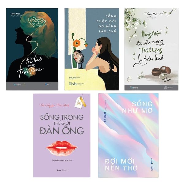 Combo sách: Sống Như Mơ Đời Mới Nên Thơ + Sống Trong Thế Giới Đàn Ông +Nóng Giận Là Bản Năng Tĩnh Lặng Là Bản Lĩnh +  Sống Cuộc Đời Do Mình Làm Chủ + Trí Tuệ Của Trái Tim