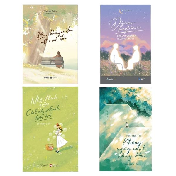 Combo sách: Bạn không cô đơn một mình đâu + Đúng Hay Sai Sau Cùng Đều Là Trưởng Thành + Nhẹ Tênh Giữa Chênh Vênh Tuổi Trẻ + Cất Cho Tôi Những Ngày Xanh Nắng Hạ