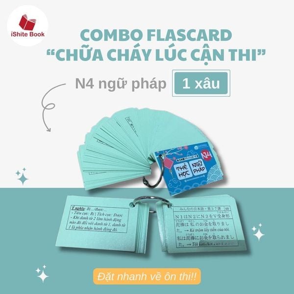 Thẻ Flashcard Học Ngữ Pháp  N4 – Minna No Nihongo N4 (Tái Bản Mới Nhất)