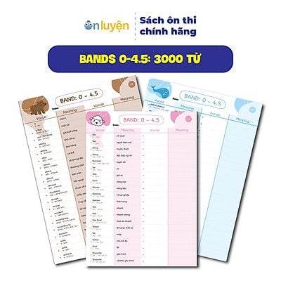 Takenote 3000 từ vựng IELTS theo band 0-4.5  dễ học dễ nhớ - Ôn Luyện