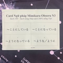 Thẻ Flashcard Mimikara Oboeru Ngữ pháp N3