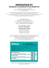 Destination B1 - Grammar And Vocabulary with Answer Key