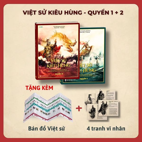Combo Sách - Việt Sử Kiêu Hùng - Quyển 1 và Quyển 2 (Bìa Cứng) - Thầy Trần Việt Quân