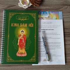 Sổ tay chép Kinh Sám Hối in mờ