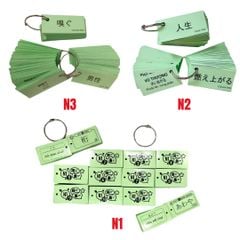 Combo thẻ Flashcard Mimikara Oboeru Từ Vựng N3 - N1(ép plastic)