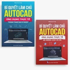 Sách Autocad - Bộ 2 Cuốn Từ Cơ Bản Đến Nâng Cao Xuất Bản Chính Hãng, Ứng Dụng Thực Tế, In Màu, Kèm Video Hướng Dẫn