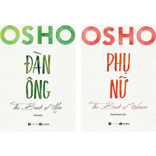 Bộ 2 cuốn sách của Osho: Phụ Nữ - Đàn Ông
