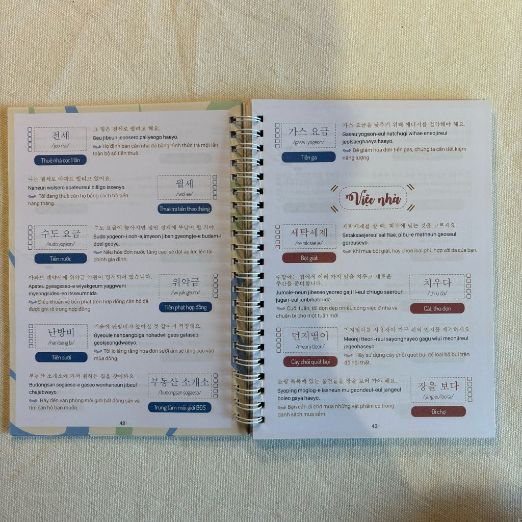 Sổ Tay Bắt Đầu Tiếng Hàn 3 Trong 1 ( phần 2 )