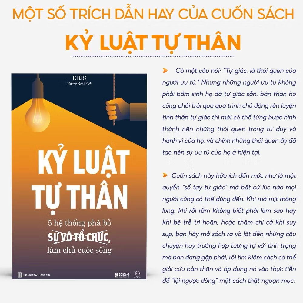 Kỷ luật tự thân: 5 hệ thống phá bỏ sự vô tổ chức, làm chủ cuộc sống