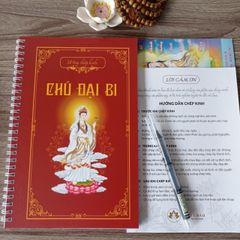 Sổ tay chép Kinh Chú Đại Bi in mờ