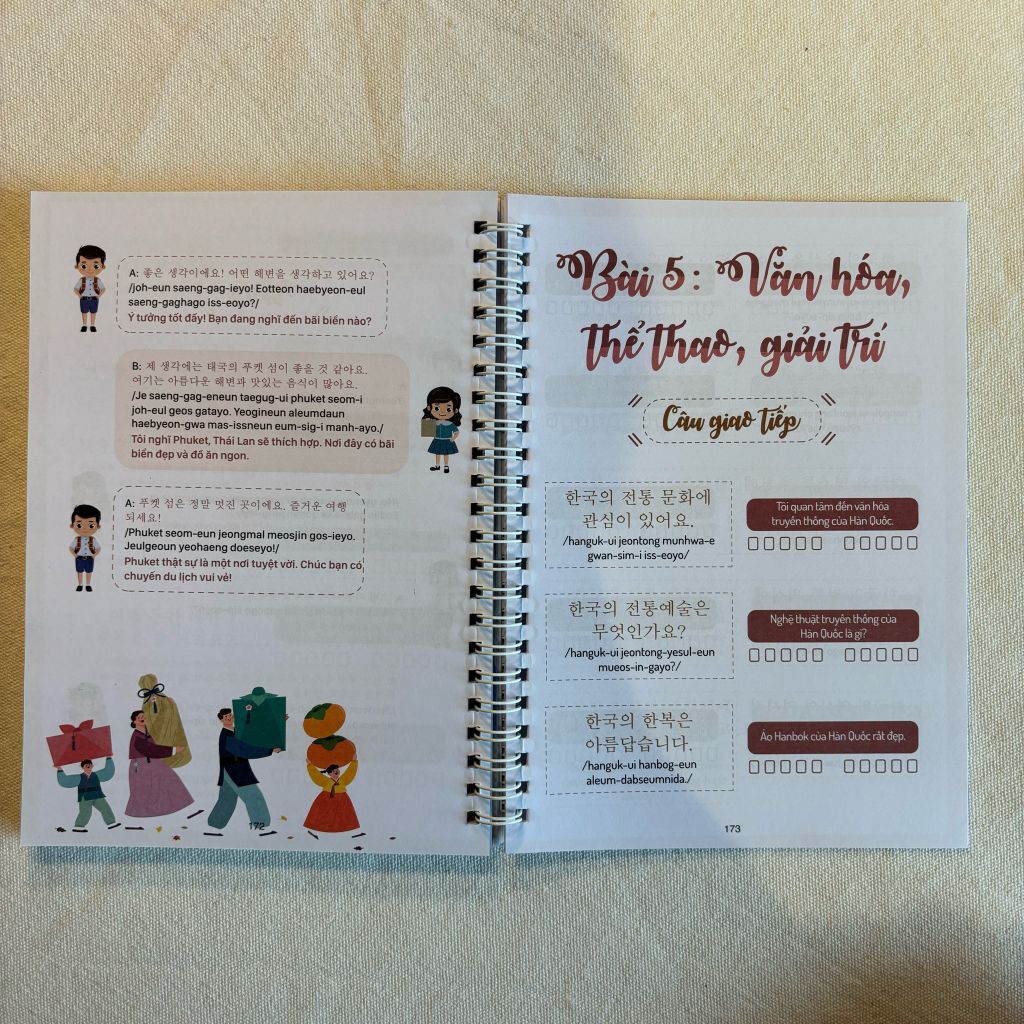 Sổ Tay Bắt Đầu Tiếng Hàn 3 Trong 1 ( phần 2 )