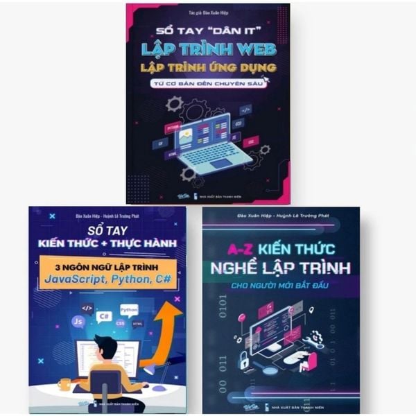 Combo Sách Lập Trình: Kiến Thức Lập Trình từ A-Z, Thực Hành 3 Ngôn Ngữ Lập Trình Và Sổ Tay 