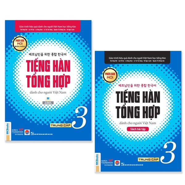 Bộ Tiếng Hàn Tổng Hợp Trung Cấp 3 - Bản có màu ( 2 Cuốn )