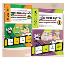 Combo Sách tự học tiếng Trung qua phim Trung Quốc (gồm 2 tập có video bài giảng)