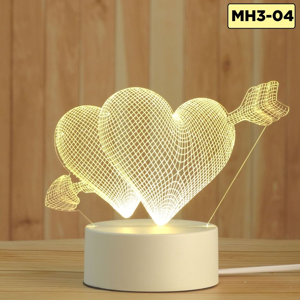 Đèn LED 3D trang trí phòng ngủ nhiều mẫu khác nhau quà lưu niệm quà sinh nhật