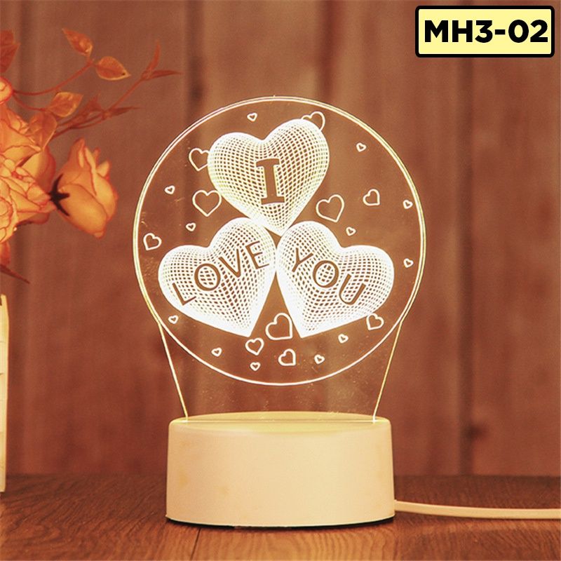 Đèn LED 3D trang trí phòng ngủ nhiều mẫu khác nhau quà lưu niệm quà sinh nhật