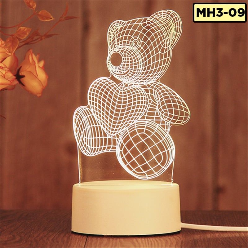 Đèn LED 3D trang trí phòng ngủ nhiều mẫu khác nhau quà lưu niệm quà sinh nhật