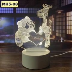 Đèn LED 3D trang trí phòng ngủ nhiều mẫu khác nhau quà lưu niệm quà sinh nhật