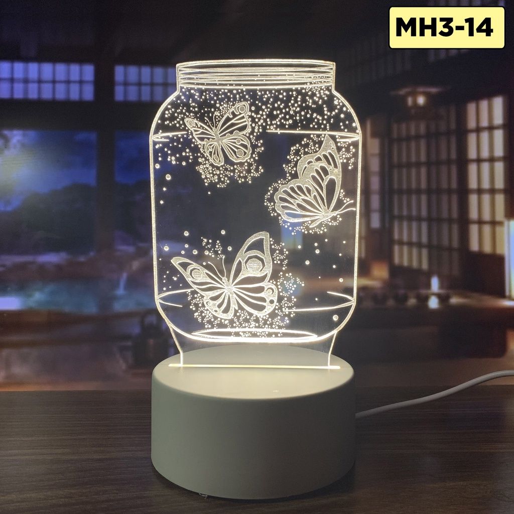 Đèn LED 3D trang trí phòng ngủ nhiều mẫu khác nhau quà lưu niệm quà sinh nhật