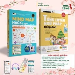 COMBO Tổng luyện ngữ pháp Tiếng Anh & 3000 từ vựng Tiếng Anh MINDMAP-TẶNG KÈM KHOÁ HỌC CHI TIẾT - Tác giả HUYỀN WINDY