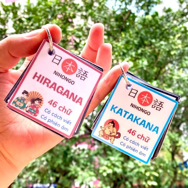 Bộ thẻ học bảng chữ cái Tiếng Nhật Higarana và Katakana cho người mới bắt đầu- Có cách viết