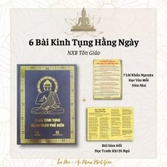 6 Bài Kinh Tụng Hằng Ngày Phổ Biến - BÌA CỨNG - Tặng Kèm Lời Khấn Nguyện + Bài Sám Hối