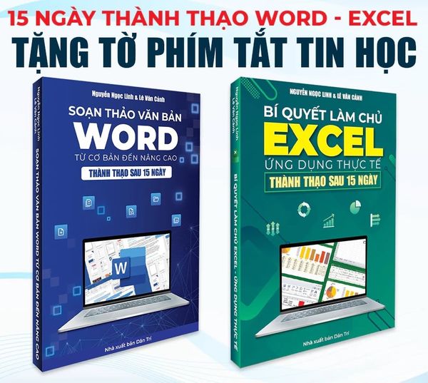 Sách Word - Excel Bộ 2 Cuốn Tin Học Văn Phòng Thành Thạo Sau 15 Ngày - Có Tặng Kèm Video Hướng Dẫn