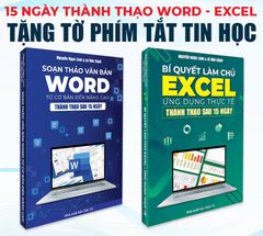 Sách Word - Excel Bộ 2 Cuốn Tin Học Văn Phòng Thành Thạo Sau 15 Ngày - Có Tặng Kèm Video Hướng Dẫn