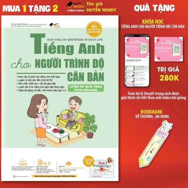 Tiếng Anh Cho Người Trình Độ Căn Bản - Tặng Khoá Học Hitbooks