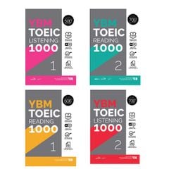 Combo YBM TOEIC 1000 4 Vol (Trọn Bộ 4 Cuốn): YBM TOEIC Reading 1000 Trọn Bộ 2 Tập + YBM TOEIC Listening 1000 Trọn Bộ 2 Tập