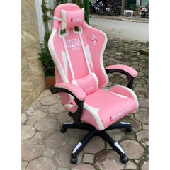 Ghế Gaming Zero S màu Trắng Hồng