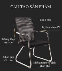 Ghế văn Phòng Chân Quỳ Lưng Lưới Siêu Mềm