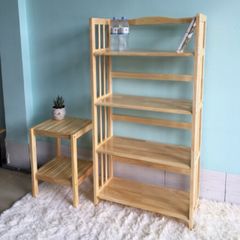 Kệ Sách Gỗ Cao Su 4 tầng rộng 65cm