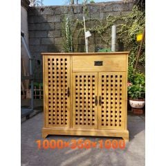 tủ giày gỗ cao su thoáng khí 3 ngăn