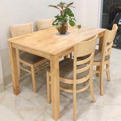 Bộ Bàn Ghế Ăn Cabin Gỗ Cao Su
