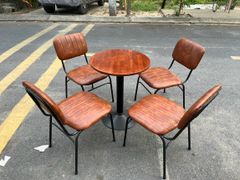 Bộ Bàn Ghế Caffe Lotte chân sắt