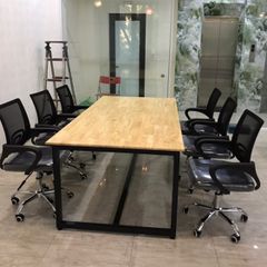 Bàn phòng Họp Gỗ Cao Su 2m