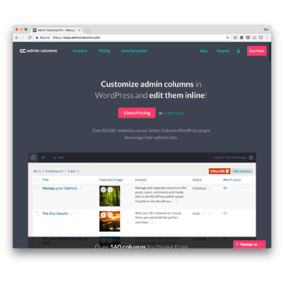  Admin Columns Pro WordPress Plugin 