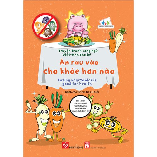  Truyện Tranh Song Ngữ Việt-Anh Cho Bé Eating Vegetables Is Good For Health Ăn Rau Vào Cho Khỏe... 